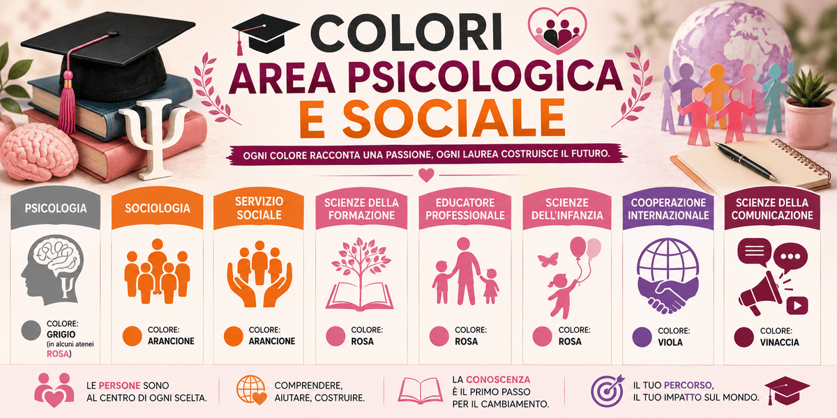 Colori facoltà laurea psicologia Sociale